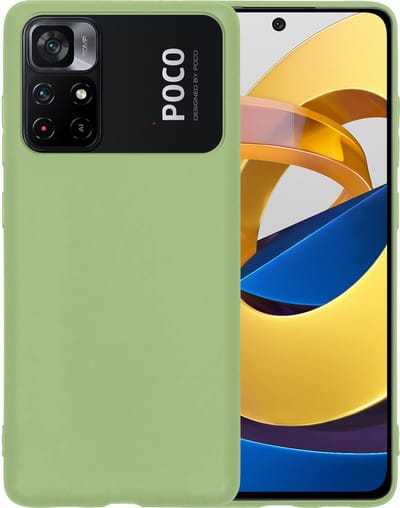 Hoesje - Geschikt voor Xiaomi Poco M4 Pro 5G - Sterk & Shockproof - Siliconen Case - Hoes Cover - Telefoonhoes - Groen