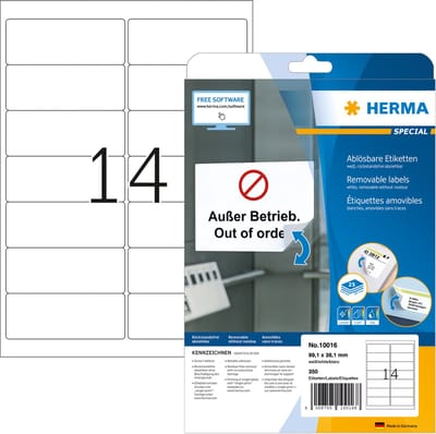 Etiket herma 10016 99.1x38.1mm verw wit 350st | 32 stuks
