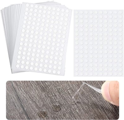 Dubbelzijdige plakpunten 10 mm - Sterk en transparant, zonder sporen, waterdicht - Perfect voor knutselprojecten en decoraties