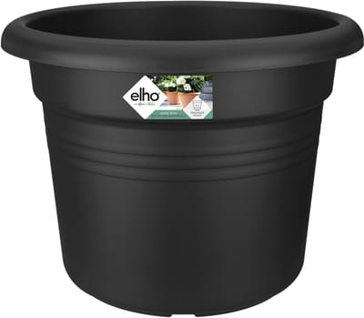 Elho Green Basics Cilinder 40 - Bloempot voor Buiten - Ø 38.8 x H 30.0 cm - Living black