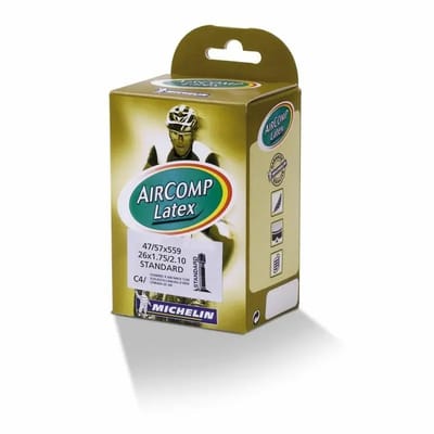 Michelin Binnenband 26” – Aircomp Latex C4 – Frans (Presta) Ventiel – Ventiellengte: 40mm – ETRTO-maat: 47/57-559