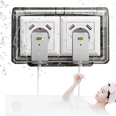 Waterdicht Duo Buitenstopcontact met Regenbescherming en Stekkerafdekking