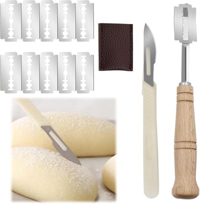 Set van 20 Broodmessen en 2 Snijmessen voor Perfect Brood Snijden en Bakken, Ideaal voor Thuisgebruik en Bakkers