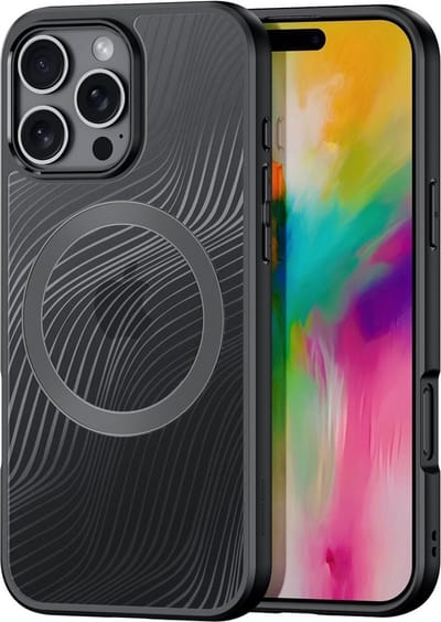 Dux Ducis Aimo Geschikt voor iPhone 16 Pro Max hoesje - magnetisch Backcover - Zwart