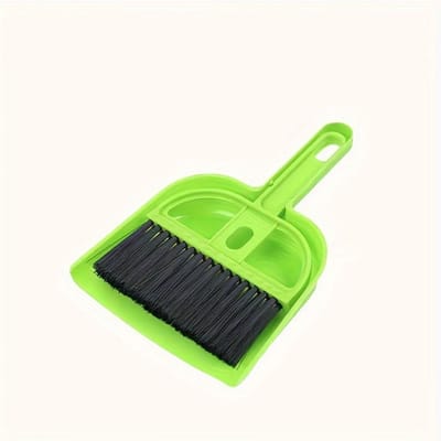 Draagbare Handheld Reinigingsborstelset met Stofblik voor Huisdierbenodigdheden, Harde Borstel Veegmachine in Niet-Opladende Stroommodus Desktop Reiniger 1PC