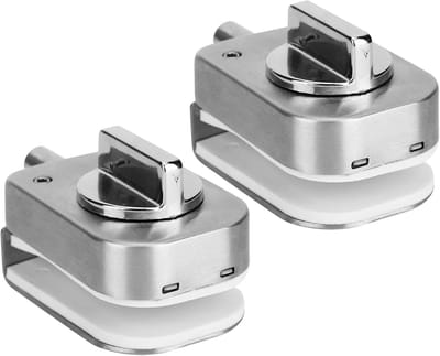 Vergrendelingsbouten Deurslot - Grendel RVS - Kastdeuren Beveiligen - Voor Glazen Deuren - 2 Sets - Zilver