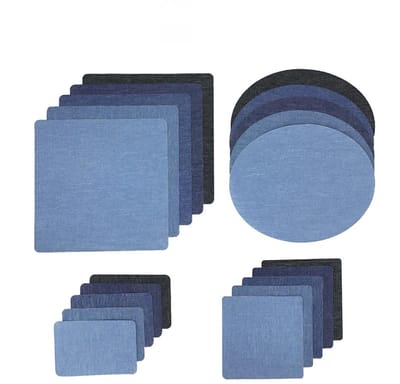 EXCITAT Jeans patches - Reparatieset voor kleding - Geschikt voor voeringen van jeans en kledingreparaties - 20 kussentjes