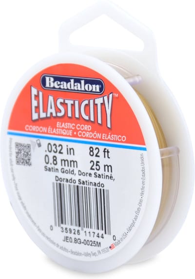 Beadalon elastiek rijgdraad - 0.8mm - 25 meter - Satin gold