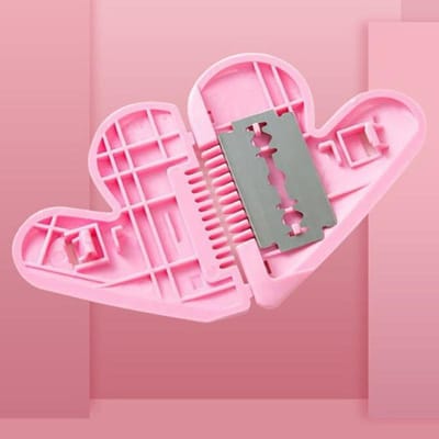 Roze Mini Haartrimmer Liefde Hartvormig Haarknippende Kam Lichaam Bikini Haarverwijdering Schaamhaar Borstels Met Mesjes Trimgereedschap