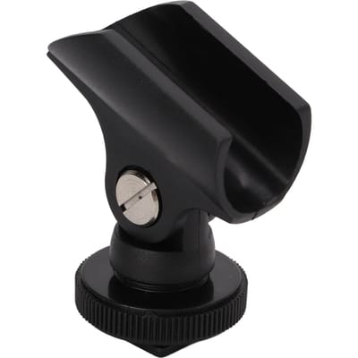 Support de microphone en plastique de 1,95 cm avec griffe porte-accessoire et trou de vis de 6,35 mm pour reflex numérique