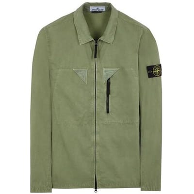 Stone Island Ss23 Série Nylon Meta Veste Légère Vintage Lavage Corne Poche Unique Fermeture Éclair Latérale Veste Unisexe Verte 7815106WN-V0155 L gray