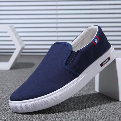 Lente Nieuwe Stoffen Schoenen En Zeilen Slip-On Stoffen Schoenen Stoffen Schoenen Loafers Casual Schoenen Herenschoenen Zomer 43 gray