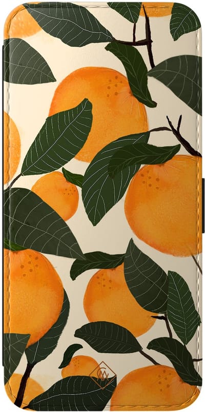 Casimoda® bookcase - Geschikt voor Samsung Galaxy A56 - Hoesje met pasjeshouder - Orange Garden - Multi - Kunstleer