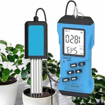 Digitale Bodemtester - Bodemvochtsensor pH-meter - Planten Groei Optimaliseren - 7-in-1 Metingen - N/P/K pH Vocht - Grijs