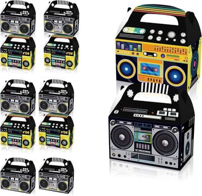 Allecta - 80s Feest Favoriet Dozen - Retro Radio Decoraties - Tafel Centerpieces - 1980 Thema - Hip Hop Muziek - Verjaardagsfeest Benodigdheden