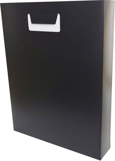 2x EXXO-HFP # 38068 - Pop-Up Rugtas Box - Boek-Safe - Bescherm Box - 50mm vulhoogte - Parel Nite Zwart, 2 stuks