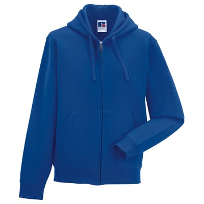 Russell Heren Authentieke Sweatshirt met volledige ritssluiting / Hoodie (Helder Koninklijk)