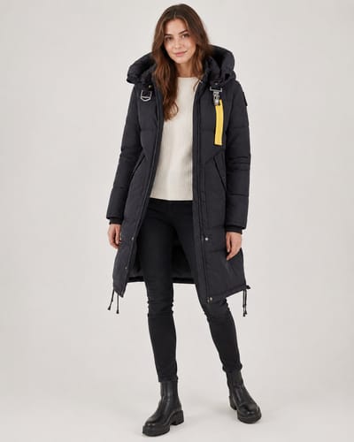Versano Redwood Vivian Dames Parka 3 kwart lange Winterjas XS - Gevoerde Warme Gewatteerde Winterjas - Zwart