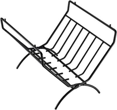Opvouwbare Houthouder - Brandhoutrek - Buitenhaard Gebruik - Vouwt Plat - 36x35x31 cm - Zwart