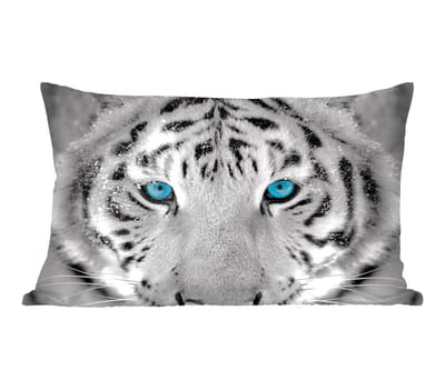 Sierkussens - Kussentjes Woonkamer - 50x30 cm - Tijger - Winter - Dieren - Kerstversiering - Kerstdecoratie voor binnen - Woonkamer