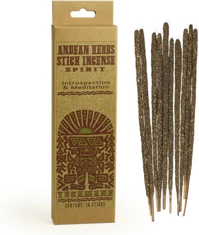 Vegan wierookstokjes 'Introspection & Meditation', Andeskruiden, Prabhuji's Gifts, 10 sticks
