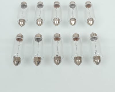 witte flosser lamp 6v 18w shuttle t15x44 voor motor auto 400118 set van 10 nieuw