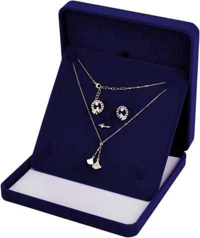 Sieraden Organizer Doos van Pluche, Luxe Velvet Geschenkdoos voor Armbanden, Kettingen en Oorbellen voor Vrouwen