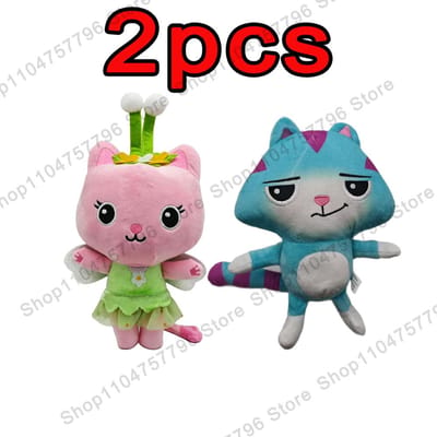 !Nieuwste Gabby Poppenhuis Pluche Speelgoed Mercat Cartoon Knuffeldieren Zeemeermin Kat Pluche Pop Kinderen Verjaardag Kerst Cadeaus 10-30cm