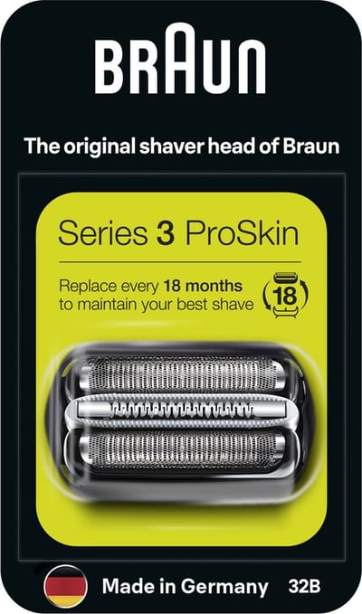 Braun Series 3 32B - Elektrisch Scheerapparaat Vervangende Scheerkop - Scheerblad Zwart