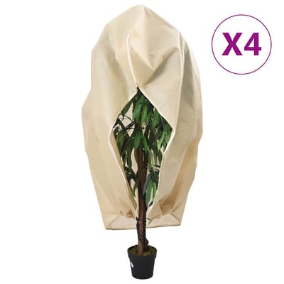 vidaXL - Plantenhoezen - met - ritssluiting - 4 - st - 70 - g/m² - 3,93x3 - m