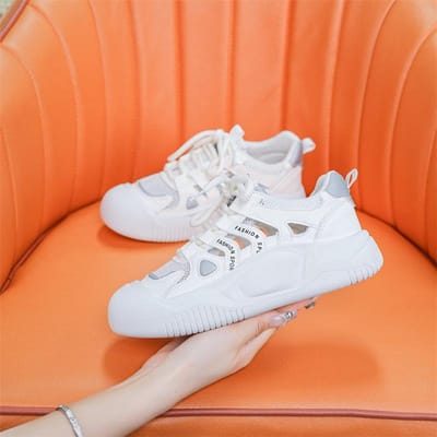 Mesh Casual Schoenen Dames Sandalen Zomer Nieuwe Gaten Schoenen Damesschoenen Sport Veelzijdig Ademend Hol Moederschoenen 40 orange