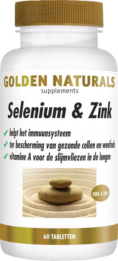 Golden Naturals Selenium & Zink (60 veganistische tabletten)