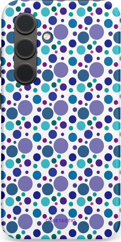 Casetastic Hoesje Geschikt voor Samsung S24 - Stijlvolle Beschermende Duo-layer Case - Bubble blauw