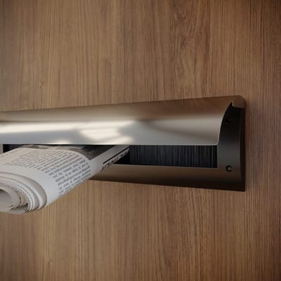 Brievenbusklep RVS | Binnenbriefplaat RVS | Brievenbusborstel RVS met klep | door-line brievenbus Luxe