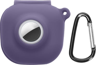 kwmobile oordopjes case geschikt voor Beats Fit Pro hoesje - Oortjes cover met AirTag houder - In-ear koptelefoon hoes - Silicone in lavendel