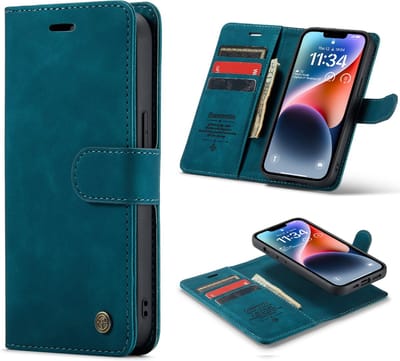 Casemania Hoesje Geschikt voor Apple iPhone XR Emerald Green - 2 in 1 Magnetic Book Case