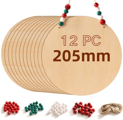 Multiplex Platen - Onbehandeld Hout - Houtbewerking Knutselen - 3 Mm Dik - Diameter 205 Mm - Berken