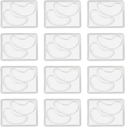 Allecto Plus - 12 Stuks DIY Onder Ooglapjes Mallen voor Natuurlijke Herbruikbare Oogmasker Patch - Veilig en Gezond - Transparant - Lade Plaat