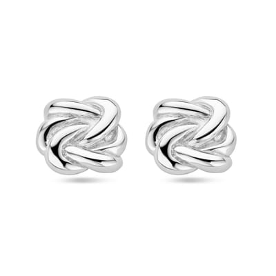 YO&NO Oorknoppen - knoop - Sieraden vrouw - dames - Gerhodineerd 925 zilver