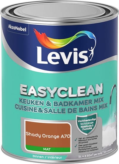 Levis - Easyclean Keuken & Badkamer Mix - Shady Orange A70 - Mengverf - 1 L