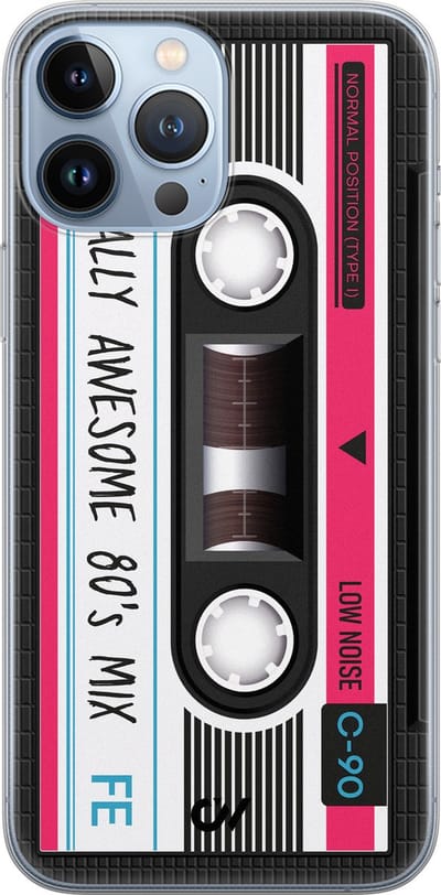 Hoesje geschikt voor Apple iPhone 13 Pro Max - Cassette - - Zwart - Apple - Casevibes