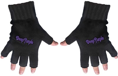Deep Purple - Logo Vingerloze handschoenen - Zwart