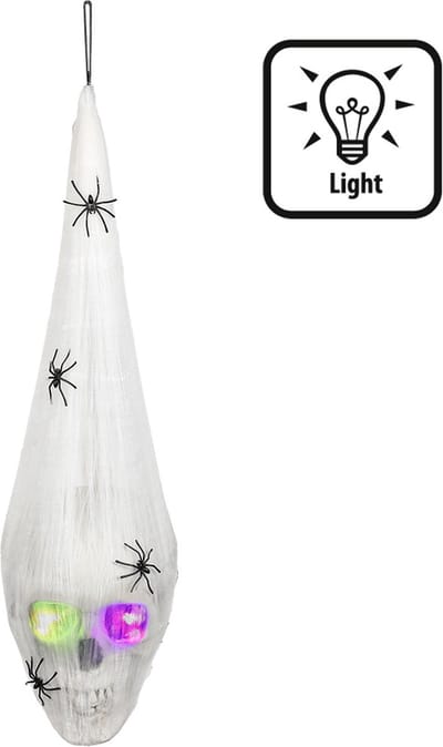 Boland - LED decoratie Spinnenweb schedel - Horror - Horror