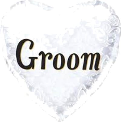 Folieballon Hart Groom 45 cm