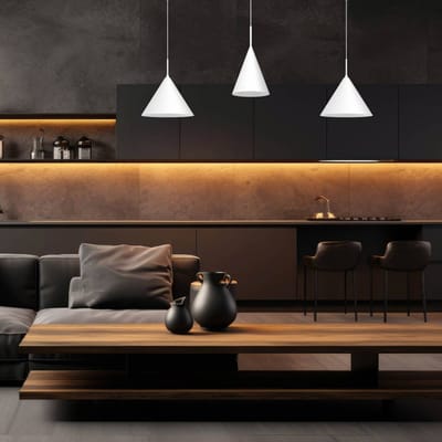 Eko-Light Kapitale hanglamp, wit, 1-lamp, Ø 32 cm, GX53