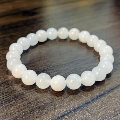 Bracelet élégant en pierre de lune naturelle Design chic décontracté Perles, Bijoux simples de luxe pour couples, Bijoux en pierre de lune gray