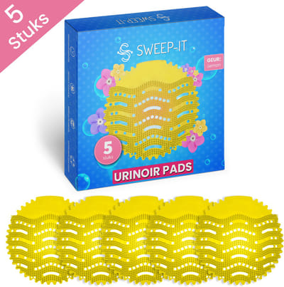 Sweep-it - Urinoir matten - 5 stuks - Frisse geur - Tegen spatten - Citroen - geel