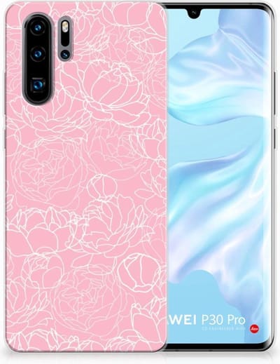 Huawei P30 Pro TPU Case White Flowers