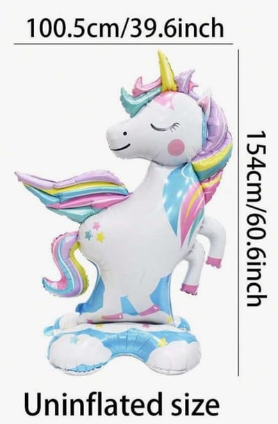 Folieballon - Unicorn XL - 154 x 100 cm - ballon - feest - versiering - feest decoratie - 1 stuk