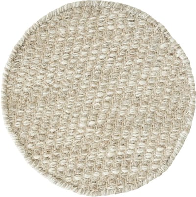 MUST Living Carpet Asuri round small,Ø150 cm, sand, 80% wool 20% cotton